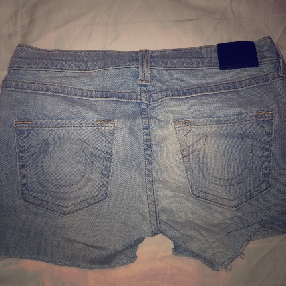 True religion denim shorts